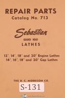 Sebastian-Sebastian 12\", 14\" 18\" 20\" Engine Lathe, 14\"-20\" Gap Lathe Repair Parts Manual-12\"-14\"-16\"-18\"-20\"-01